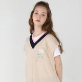 FWBA embroidery knit vest [Ivory] (6535249657974)
