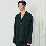 2ウェイナポリカラーストリングシャツジャケット / 2way napoli collar string shirt jacket