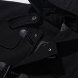 カットポイントダッフルコート / CUT POINT DUFFLE COAT - BLACK