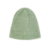 VA Brooch Soft Angora Beanie Lightkhaki