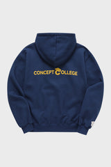 ミックスCワッペンパーカ・ネイビー［ユニセックス］/ Mix C Patch Unisex Vintage Navy Hoodie