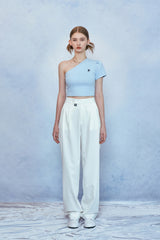 HIDE One Shoulder Top (Sky Blue) (6570998038646)