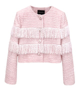 Fringe tweed jacket