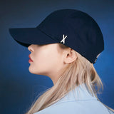 Stud logo over fit ball cap NAVY
