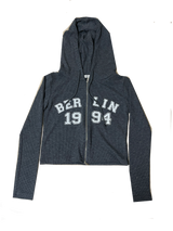 Y2K ワッフル2WAY クロップドフーディジップアップ / Y2K Waffle Two-Way Cropped Hoodie Zip-Up