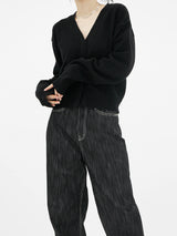 グランドVネックウールカーディガン / Grand V-neck wool cardigan (8color)