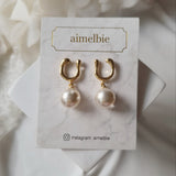 Horse Shoe and Pearl Piercing (Medium) - Gold Color