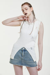 リボンノースリーブトップス / RIBBON SLEEVELESS TOP