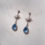 Starry Teardrops Piercing - Light Sapphire