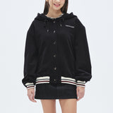 Baseball Hoodie Jacket [BLACK] (6674528796790)