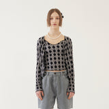 LETTUCE EDGE CARDIGAN SET (GRAY) (6579703775350)
