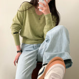 ソフトVネックニットウェア / [Bellide made] Soft V-neck knitwear