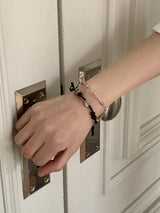 ハッキンメタルジェムストーンレイヤードブレスレットセット / Harkin Metal Gemstone Layered Bracelet Set