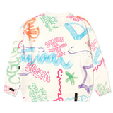 22ペインティングオーバーサイズニットセーター/22 PAINTING OVERSIZED KNIT SWEATER MULTI