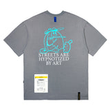 23 シャオーバーサイズTシャツ / 23 SHA OVERSIZED T-SHIRTS YELLOW / GREY