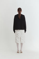Shirring sweatshirt