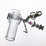 Pink bear lighter case keychain (6661159518326)
