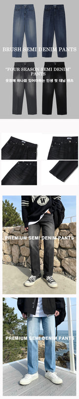 ブラッシュセミデニムパンツ/BRUSH SEMI DENIM PANTS(4COLOR)