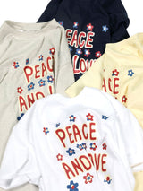 Peace and love short sleeve T-shirts heather ivory (6594389508214)