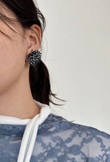 beads pop earring - navy