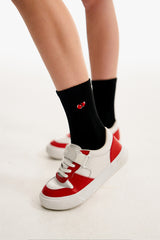 チェリーロゴスタンダードソックス／CHERRY LOGO STANDARD SOCKS [BLACK]