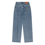 LETTERING STRAIGHT FIT DENIM PANTS [6886]