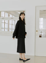 ボタンスカート / button skirt black