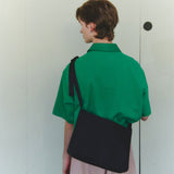 Round Stitch Crossbody Bag L (Black Edition)