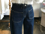 ワイドフィットデニムパンツ/WIDE FIT DARK BLUE DENIM PANTS [17790]