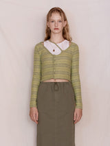 Cross Line Crop Knit (Green)