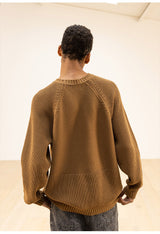 ハーフインシジョンオーバーニット/HALF INCISION OVERSIZED KNIT
