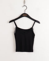 アガブレースクロップナッシュキャミソール / Agave lace cropped sleeveless sleeveless