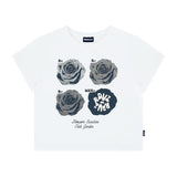 シンプリファイローズクロップTシャツ / SIMPLIFY ROSE CROP T-SHIRTS - WHITE