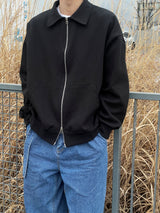 Melange twoway jacket