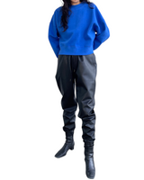 エンボスクロップドスウェット / Emboss Cropped Sweat-BLUE