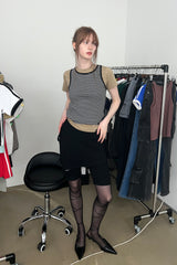 STRIPE SLEEVELESS (GRAY)