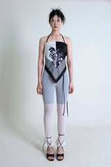 グラフィックスカーフ/GRAPHIC SCARF [BLACK/WHITE]
