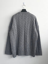Stick cable V knit