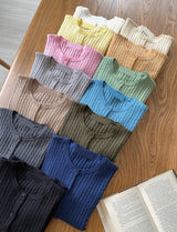 Colorful Twist Knit Cardigan (13color)