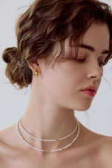 [14K] Piece Pearl Necklace