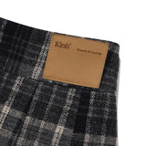 CHERRY BUTTON POINT PLEATS SKIRT[DARK NAVY]