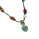 GEMSTONE BEAD DROP NECKLACE [MULTI COLOR]