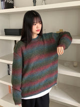 [UNISEX/ WOOL20] タムズグラディエントダンガラモヘアニット