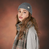 Monogram label beanie