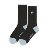 モノチェリーカラーコンビネーションソックス／MONO CHERRY COLOR COMBINATION SOCKS [GRAY CHARCOAL]