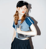 ラグラン クロップ Tシャツ / RAGLAN CROP-T(BLUE)