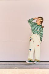 [KIDS] KIRSH X MISAKI KAWAI KIDS アートワークストライプTシャツ