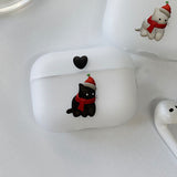 サンタハートキャット AirPods ケース_マット