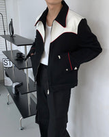 クリントウェスタンブルーベル/YM Clint Western leather Cotton Jacket (2 colors)