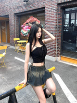 910. ハートレースコルセットトップ / 910. Heart lace corset top (2color)